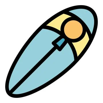 Expedition sleeping bag icon vector flat Stock Illustration