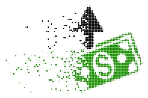 Expences Burst Pixel Icon Stock Illustration
