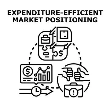 Expenditure efficient market positioning strategy and analysis Stock Illustration