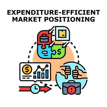 Expenditure efficient market positioning strategy and analysis Stock Illustration