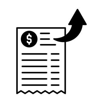 Expense Bill Dualtone Icon Stock Illustration