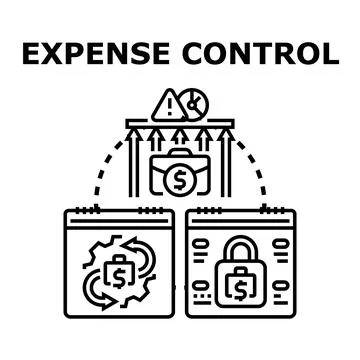 Expense control planning process and financial management Stock Illustration