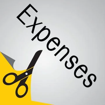 Expense cut Stock Illustration