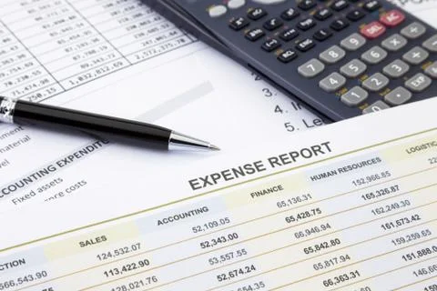 Expense management and report Stock Photos