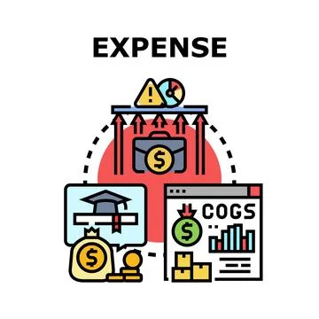 Expense management concept with ascending cost arrows Stock Illustration
