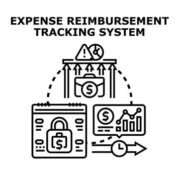 Expense reimbursement tracking system vector concept 库存插图