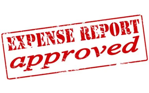 Expense report approved Stock Illustration