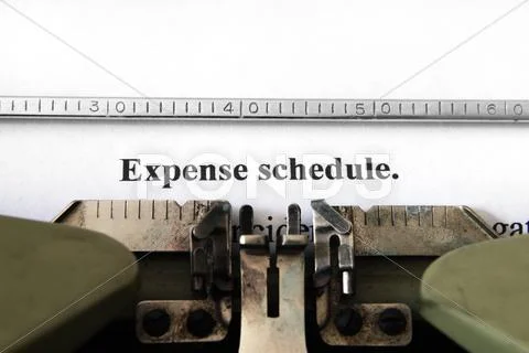 Expense schedule Stock Photos