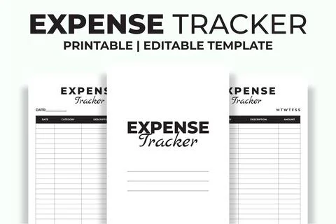Expense Tracker KDP Interior Stock-Illustration
