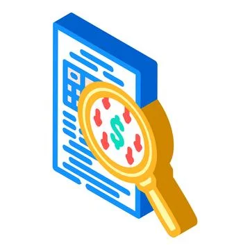 Expense tracking budget planning isometric icon vector illustration Stock Illustration