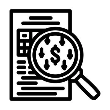 Expense tracking budget planning line icon vector illustration Stock Illustration