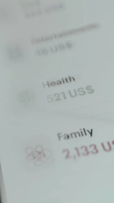 Expense tracking data for Health category Stock Footage 330259420