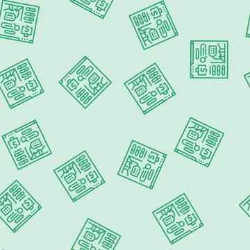 Expense tracking line seamless pattern Stock Illustration