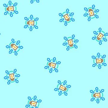 Expense tracking vector seamless pattern Illustration