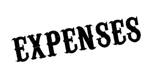 Expenses rubber stamp Stock Illustration