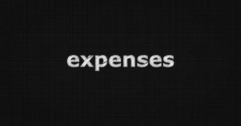 EXPENSES text on board Stock Illustration