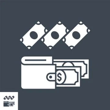 Expenses Vector Glyph Icon Stock Illustration