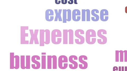 Expenses Wordcloud Animated Isolated On White 動画素材 99621678
