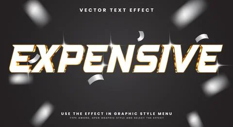 Expensive 3D Editable Text effect Template Stock Illustration