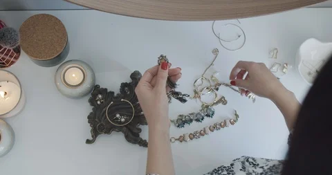 Expensive and precious things are sorted and arranged in place. Stock Footage 127283717