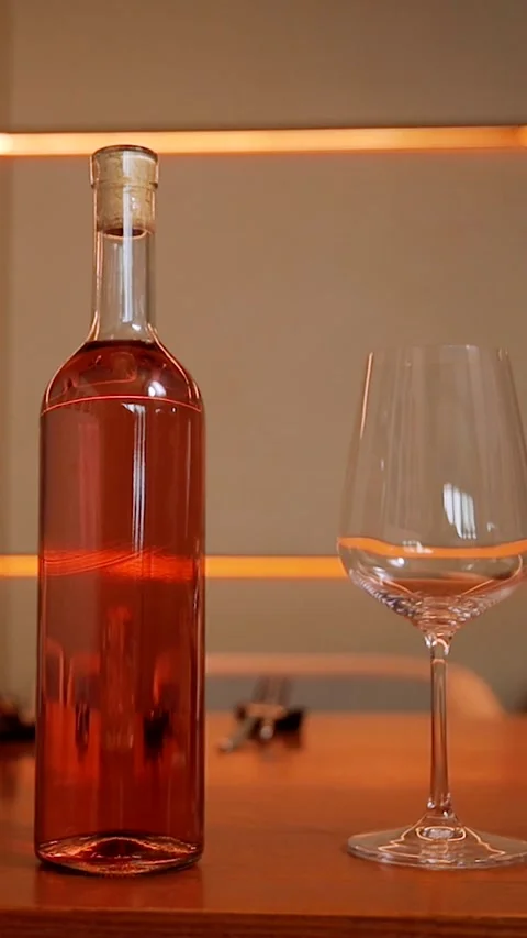 Expensive bottles of wine without label in wine cellar. Private winery Stock Footage 280405274