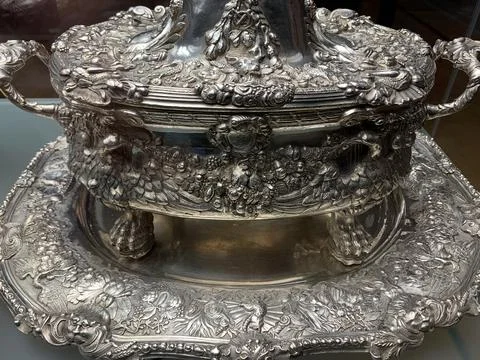 Expensive dishes on the table Stock Photos