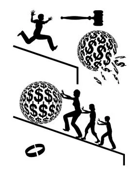 Expensive Divorce Illustrazione stock