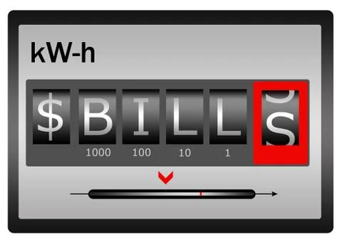 Expensive electricity Stock Illustration