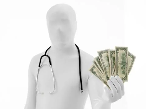 Expensive faceless doctor Illustrazione stock