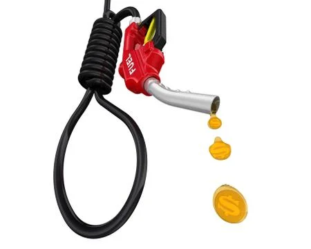 Expensive fuel. The concept Stock Illustration