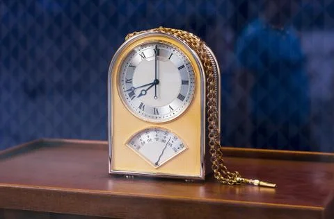 Expensive table golden clock Stock Photos