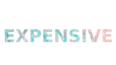 EXPENSIVE Word text design image stock Stock Illustration