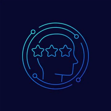 Experience and skills line vector icon Stock Illustration