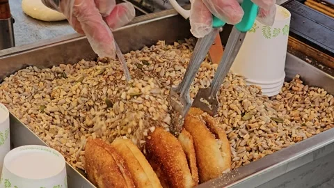 Experience Authentic, Crispy, Delicious, Traditional, Street Hotteok Magic 스톡 동영상 301640753