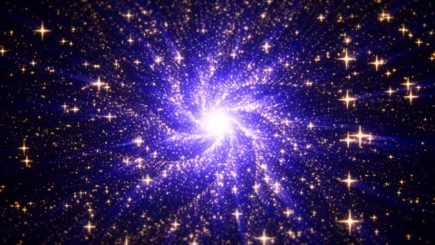 Experience the awe of a vibrant galaxy filled with twinkling stars Stock Footage 311172402