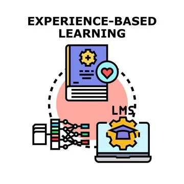 Experience based learning system integrating digital education data Stockillustratie