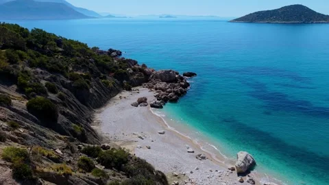 Experience the beauty of Kas, Turkey, where pristine beaches meet tranquil Stock Footage 337308359