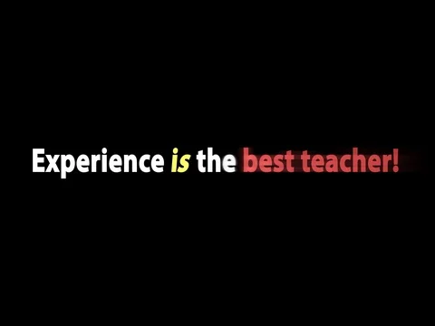 Experience is the best teacher Stock Footage 80351983