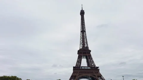 Experience the breathtaking and stunning view of the iconic Eiffel Tower in Stock Footage 318497216