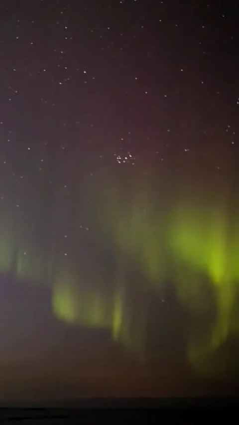 Experience the breathtaking beauty of the Aurora Borealis on Vancouver Island Stock Footage 265051453