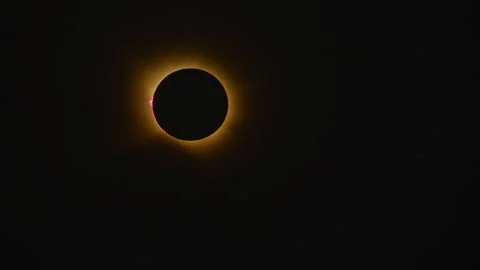 Experience the breathtaking totality of the annular solar eclipse over Ibiza in Stock Footage 343093700