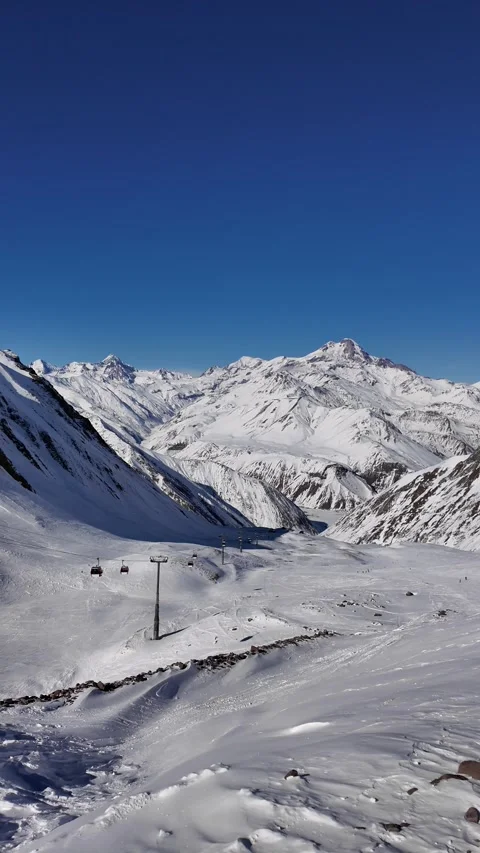 Experience breathtaking winter landscapes at Gudauri ski resort in Georgia Stock-Footage 322813004