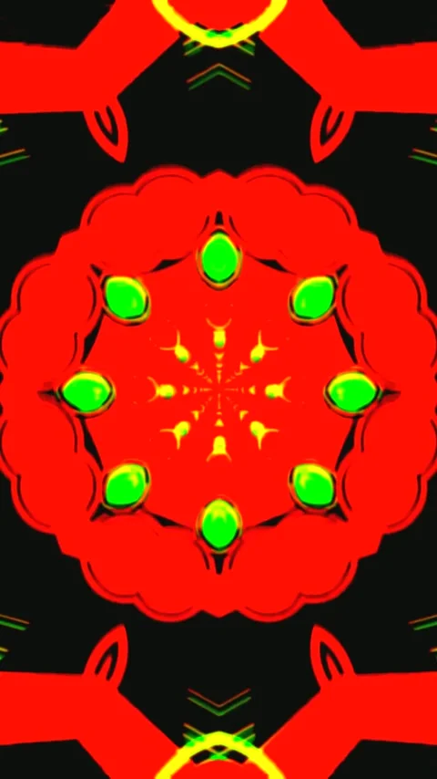 Experience bright colors and patterns in tunnel video VJ loop screensaver f.. Stock Footage 321571726