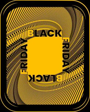 Experience the buzz and energy of black friday shopping beautifully Stock Illustration