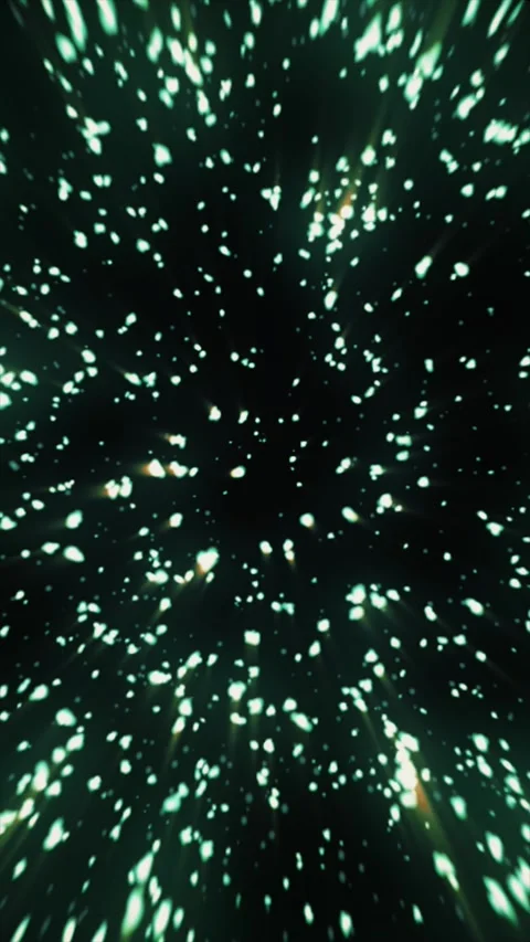 Experience a captivating animation of sparkling green elements or stars Stock Footage 315510025