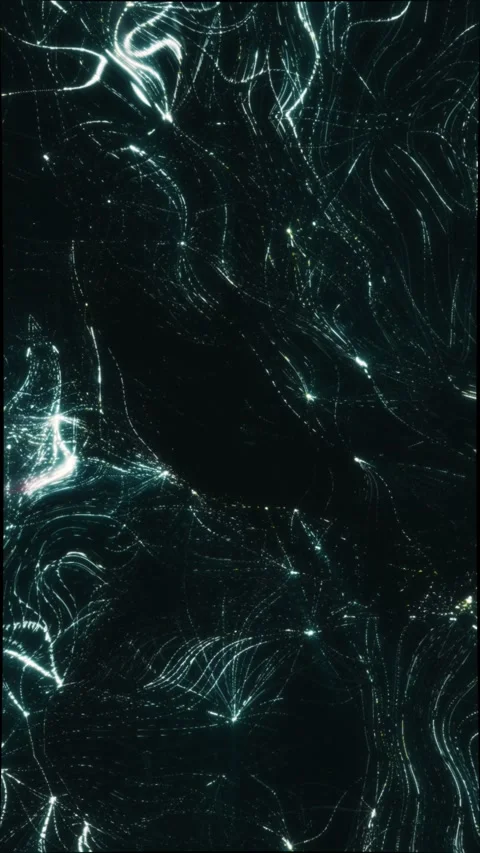 Experience a captivating blend of abstract shapes and flowing light patterns Stock Footage 315161760