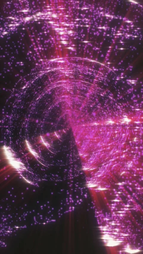 Experience a captivating journey through a pink kaleidoscopic shiny world Stock Footage 315510058