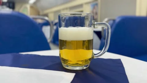 Experience the Charming Beer Scene in a Cozy and Inviting Dining Car with Видео 316411785