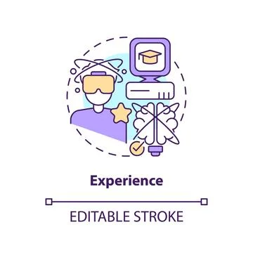 Experience concept icon 스톡 일러스트