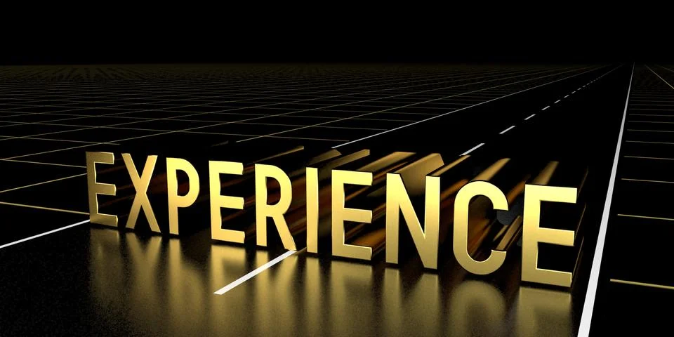 Experience concept, road - 3D rendering 스톡 일러스트